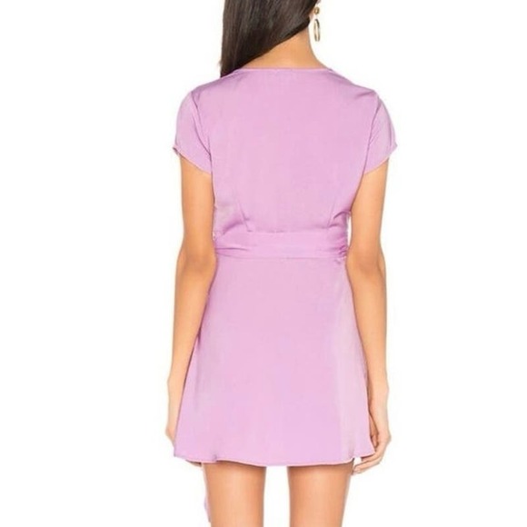 Superdown REVOLVE Kaia Purple Lavender Micro-Mini Wrap Plunge V-Neck Dress - XXS - Picture 2 of 6